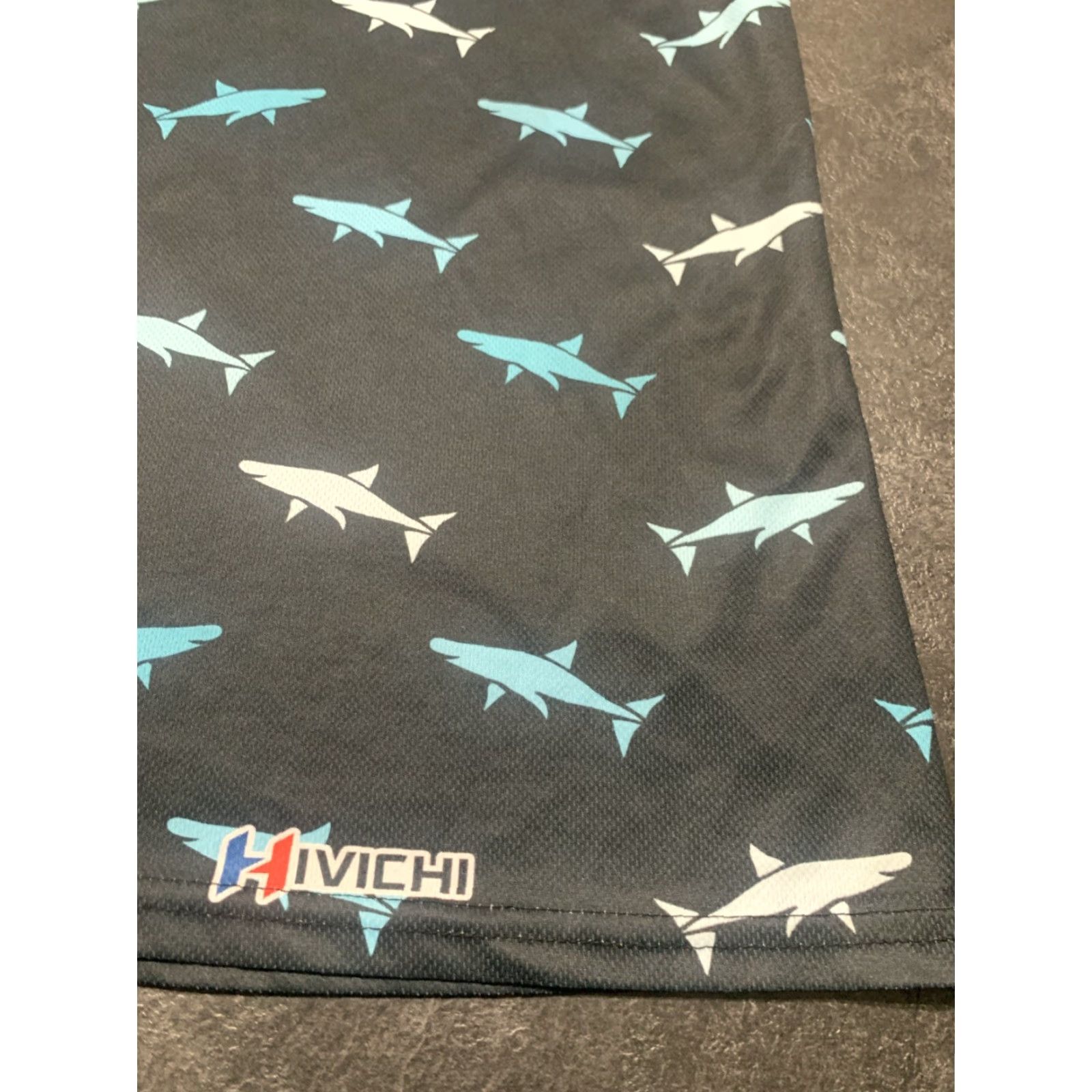 Vintage Hivichi Golf Polo Shirt Mens XL Blue Sharks All-over Print Athletic Activewear Size US XL / EU 56 / 4 - 2 Thumbnail