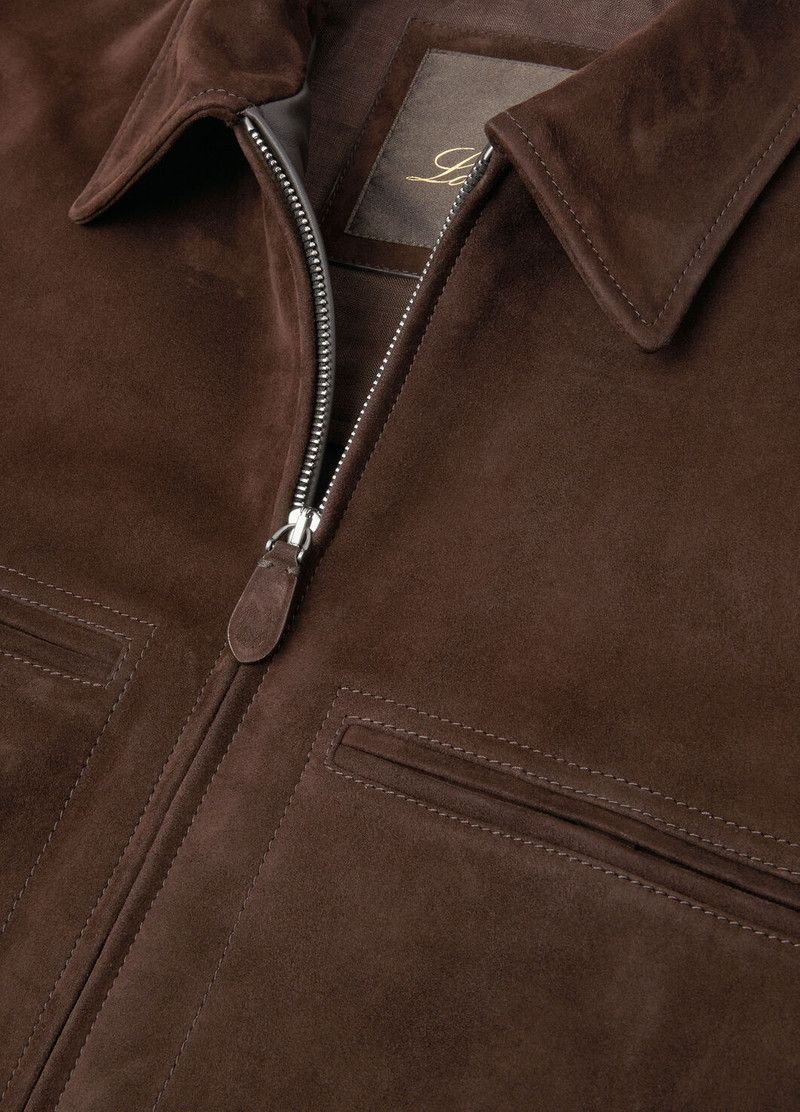 Loro Piana o1w1db10226 FAP2260 Kane Bomber Jacket in Brown Size US XL / EU 56 / 4 - 8 Thumbnail