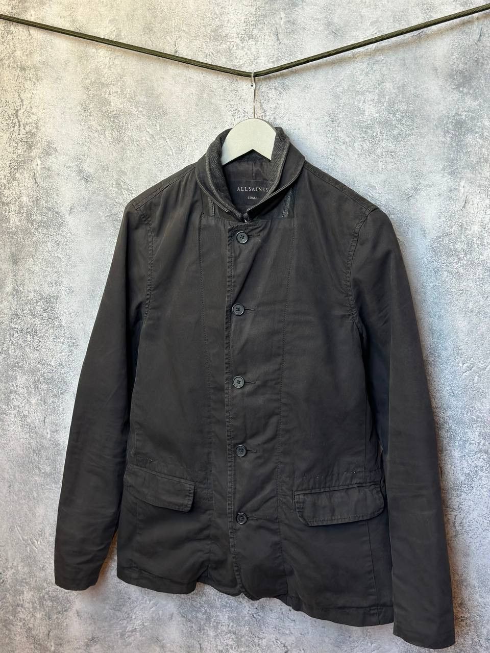 Allsaints ALLSAINTS ESTON BLAZER Black Cotton Jacket with Inner Collar Size US S / EU 44-46 / 1 - 2 Thumbnail