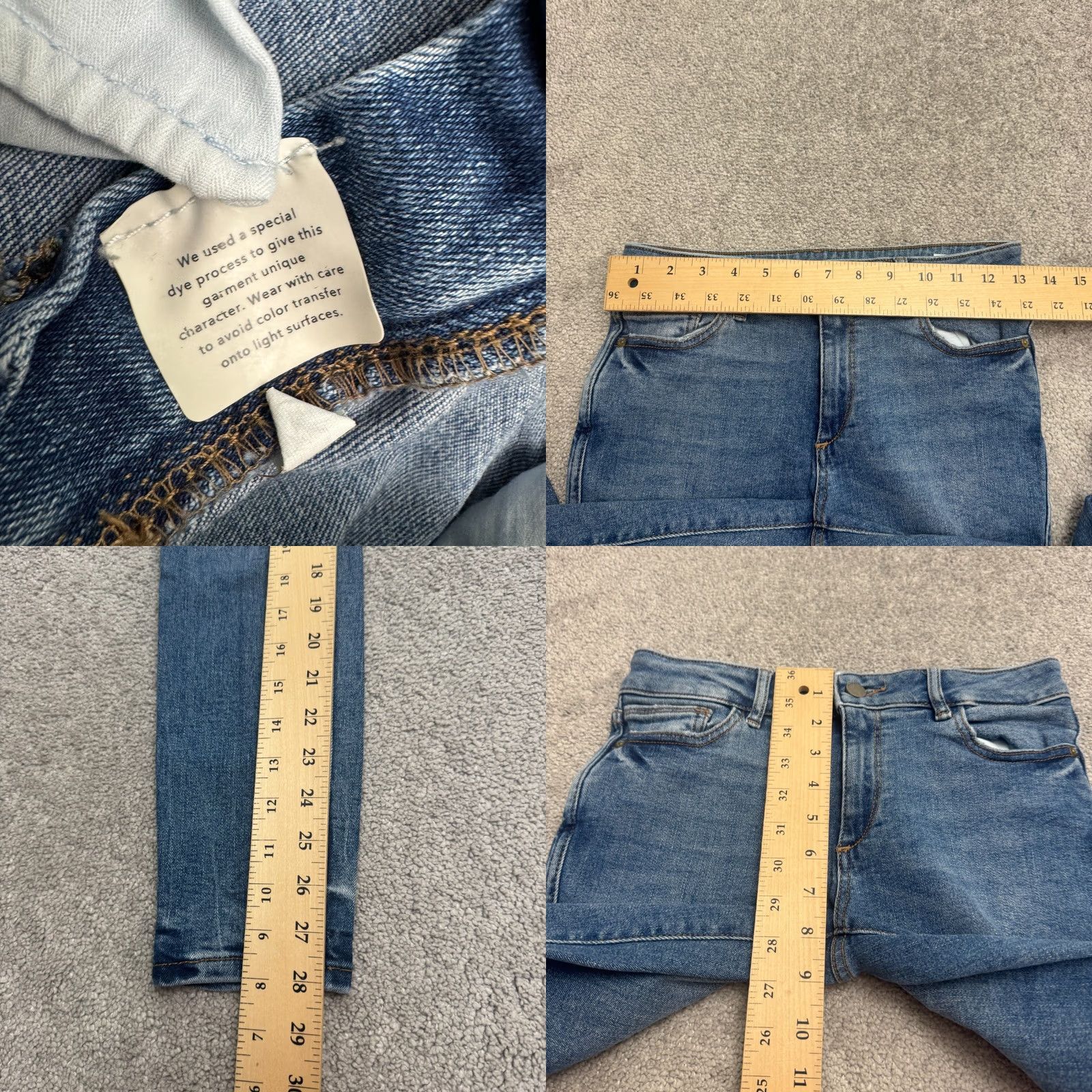 DL1961 DL1961 Emma Low Rise Skinny Hightower Distressed Denim Jeans Womens 25 Stretch Blue 5-Pocket Design Jeans Womens Boys Girls Mens Size 28" / US 6 / IT 42 - 9 Thumbnail