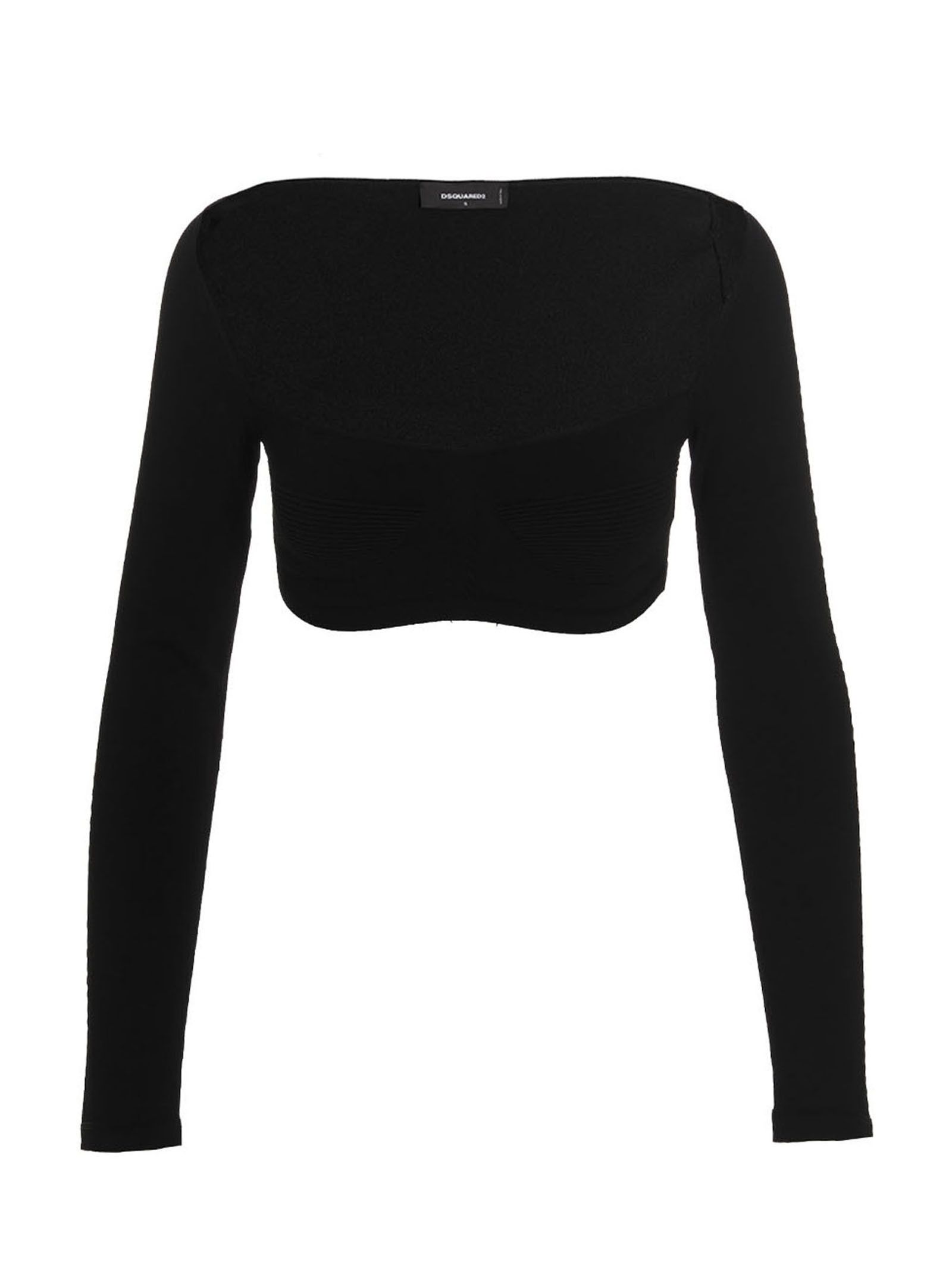 Dsquared2 Ribbed Cropped Sweater Size XS / US 0-2 / IT 36-38 - 1 Thumbnail