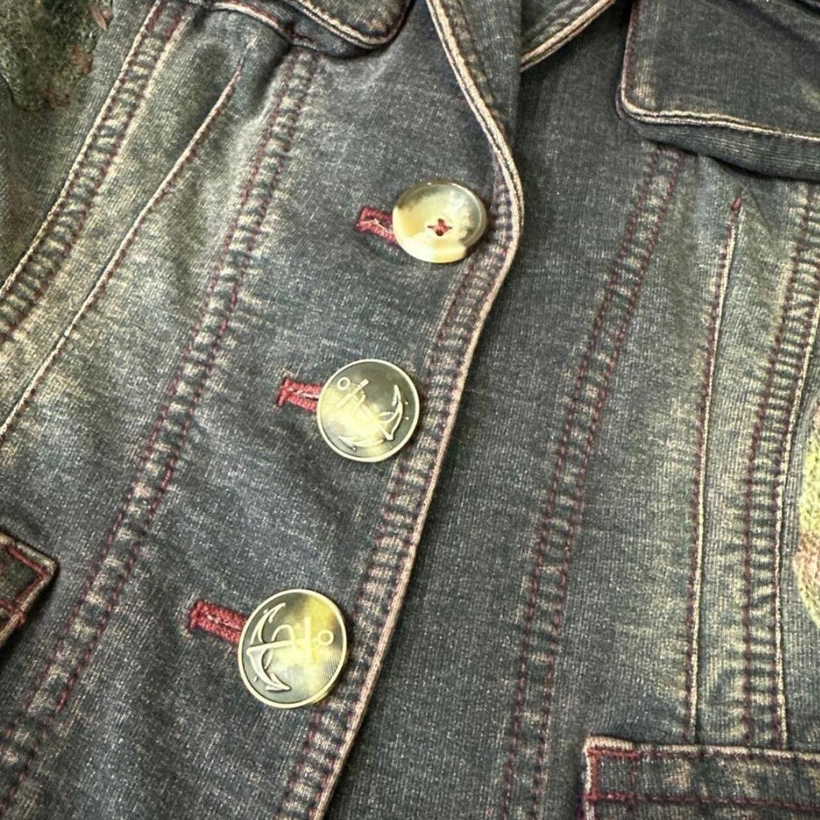 Other 2000s whimsy goth y2k embroidered denim jacket Size XS / US 0-2 / IT 36-38 - 6 Thumbnail