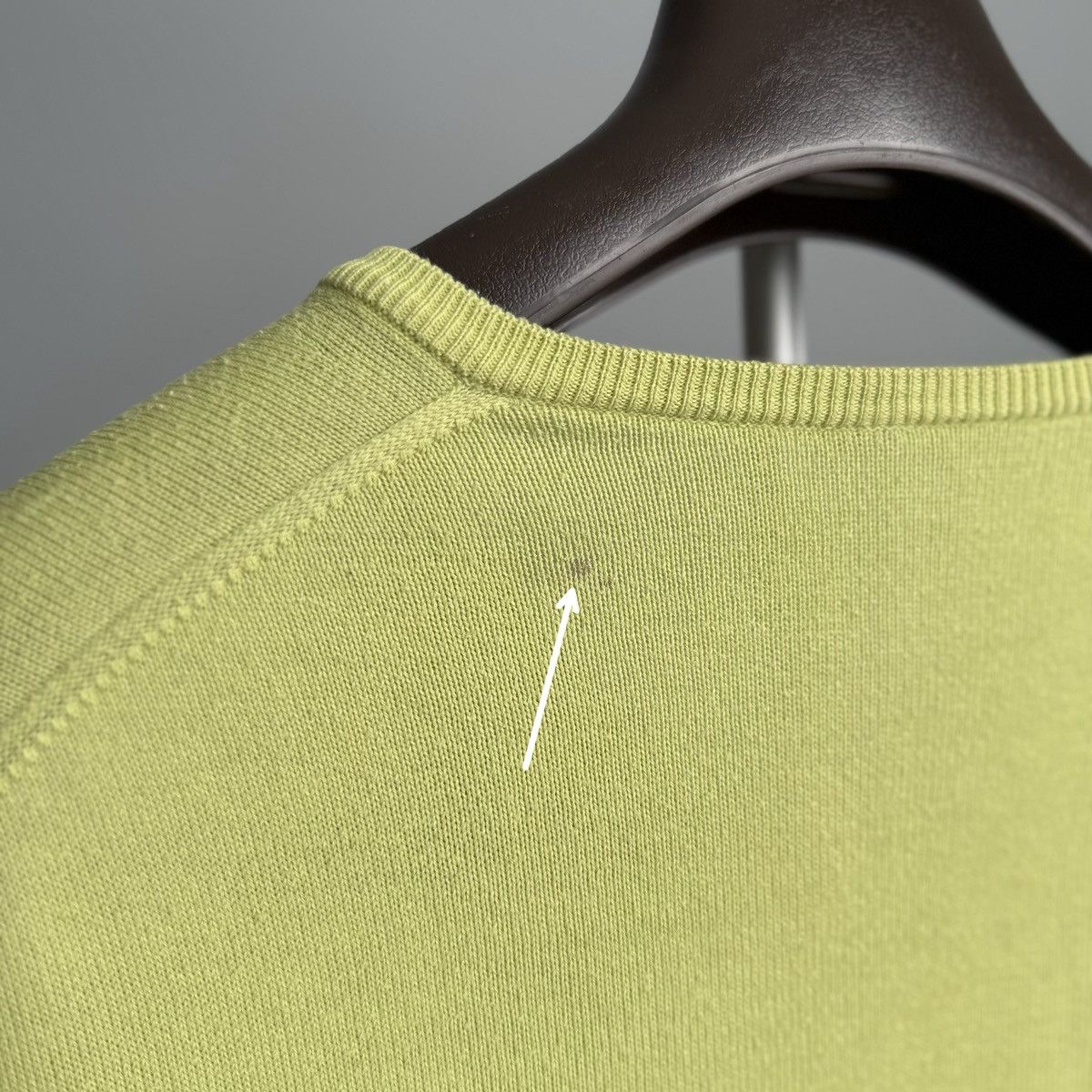 Loro Piana Loro Piana Lime Green Cotton V-Neck Sweater Size 50 Size US M / EU 48-50 / 2 - 11 Thumbnail
