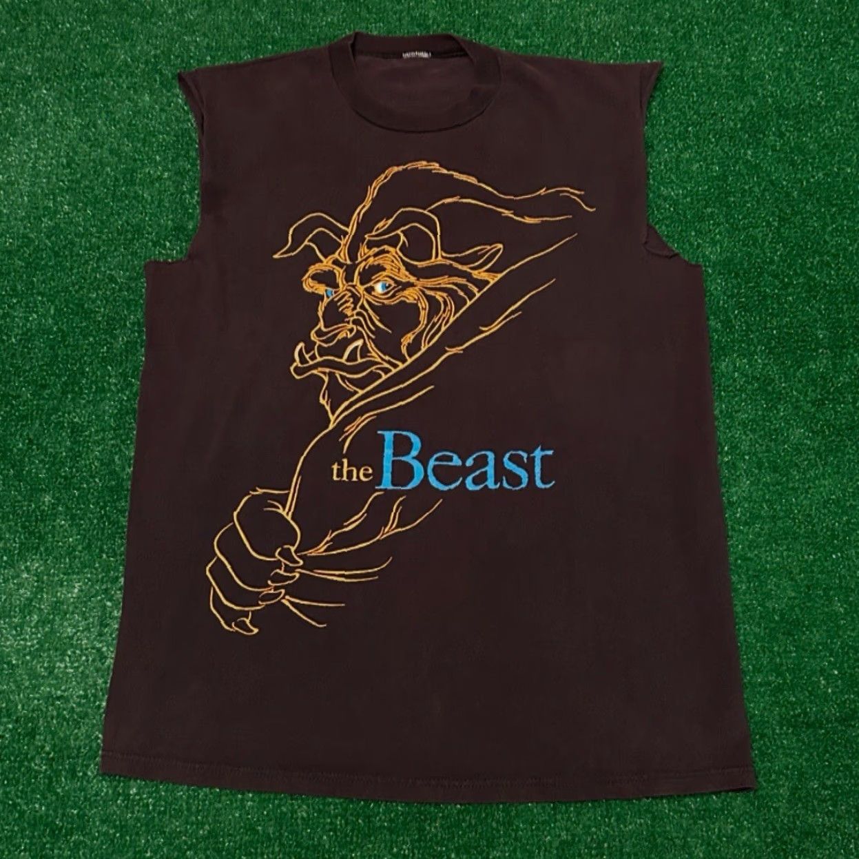 Disney VINTAGE Disney Beauty And The Beast Beast Cartoon VTG Sleeveless Shirt L Men Black 90s Movie Cartoon Hip Hop Size US L / EU 52-54 / 3 - 3 Thumbnail