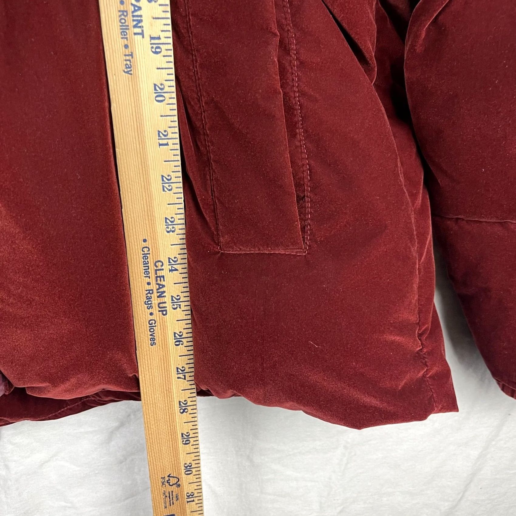 Sean John Sean John Jacket Mens Large Burgundy Hooded Velvet Velour Puffer Zip Up Quilted Size US L / EU 52-54 / 3 - 4 Thumbnail