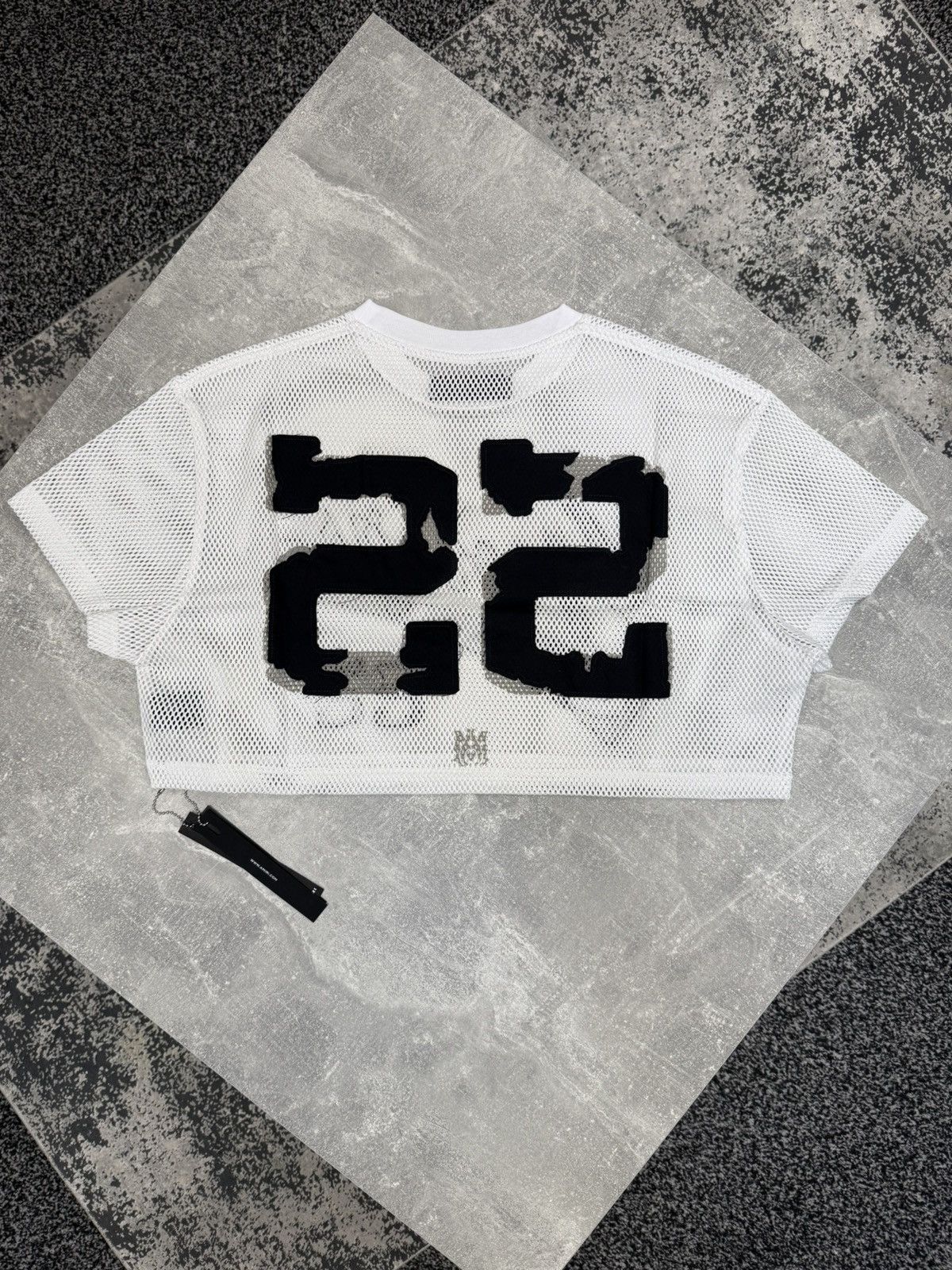 Amiri Amiri Cropped Mesh 22 Tee White. size S. BNWT. Rrp £425.00 Size S / US 4 / IT 40 - 2 Thumbnail