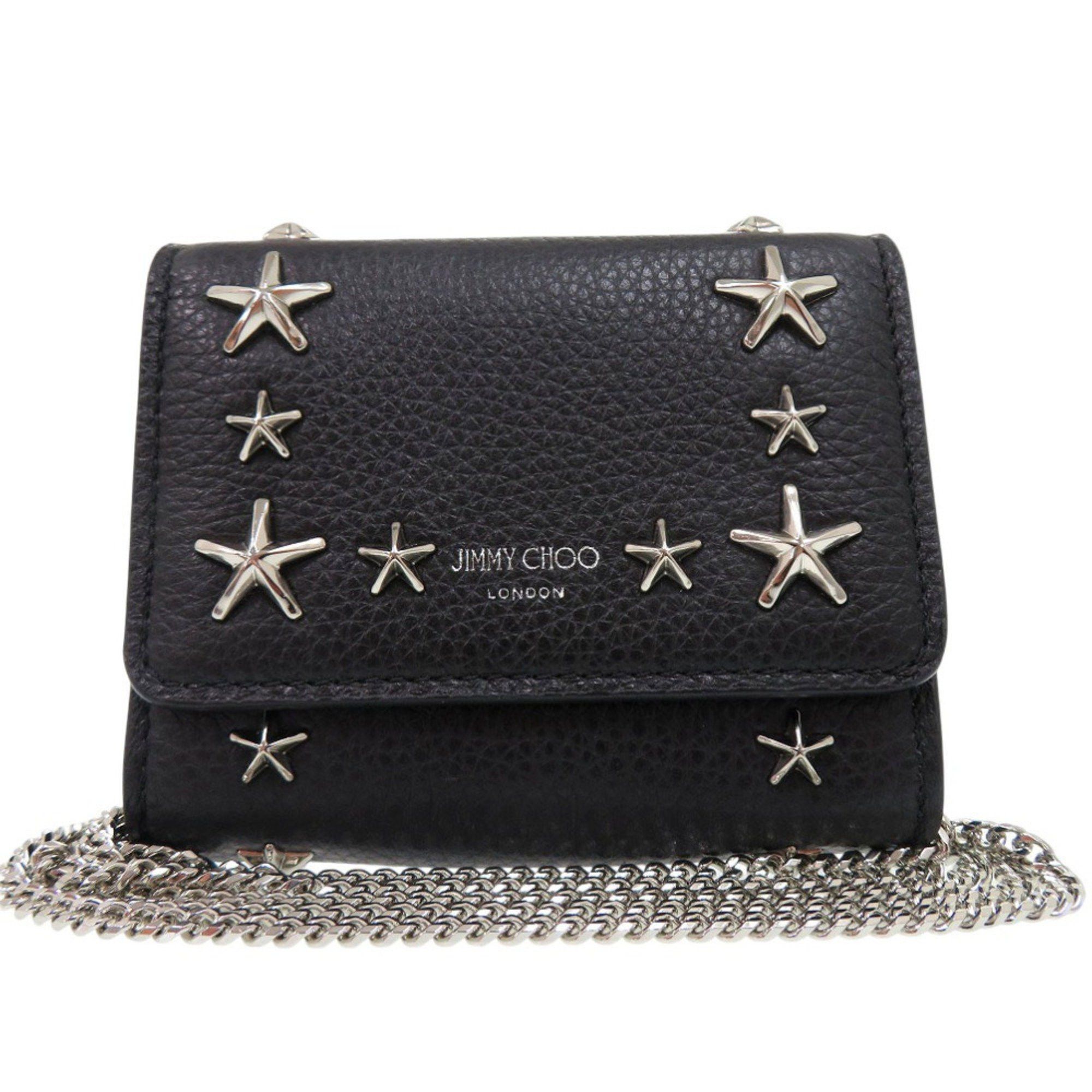 Jimmy Choo Jimmy Choo 2-Way Star Stud Card Case, Crossbody/Shoulder Bag, Leather, Black, 1043 Size ONE SIZE - 1 Thumbnail