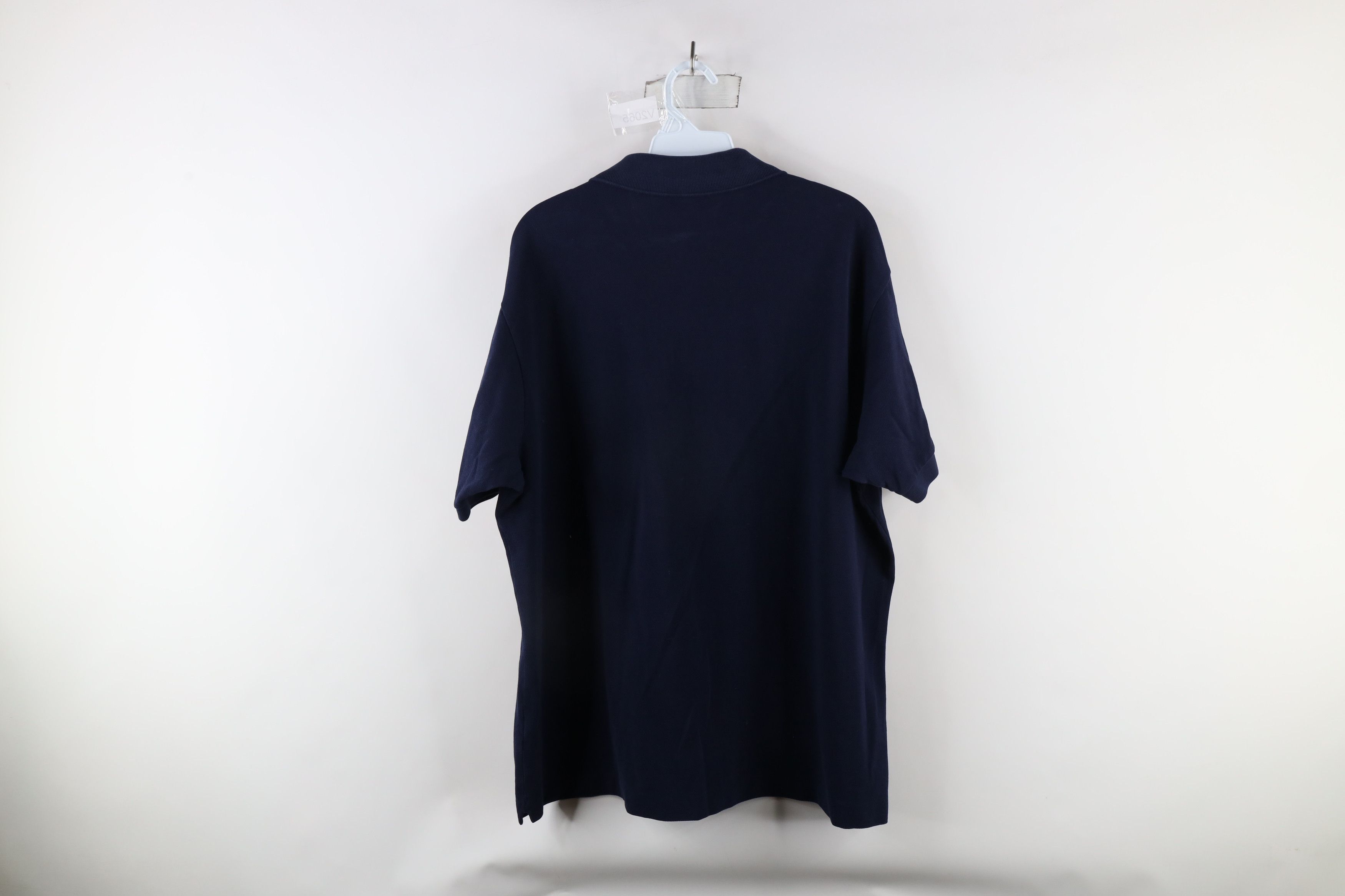 Lacoste × Vintage Lacoste Fit Croc Logo Pique Cotton Collared Polo Shirt Navy Size US XXL / EU 58 / 5 - 7 Thumbnail