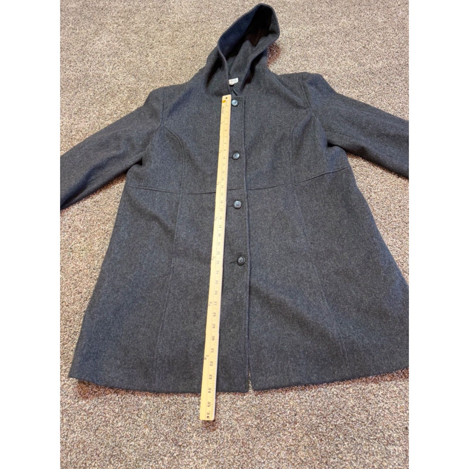 Vintage Julia Klein Womens Coat Pea Wool Jacket 22W Gray Button Casual Winter Plus 22W Womens Coat Size 3XL / US 20-22 - 5 Thumbnail