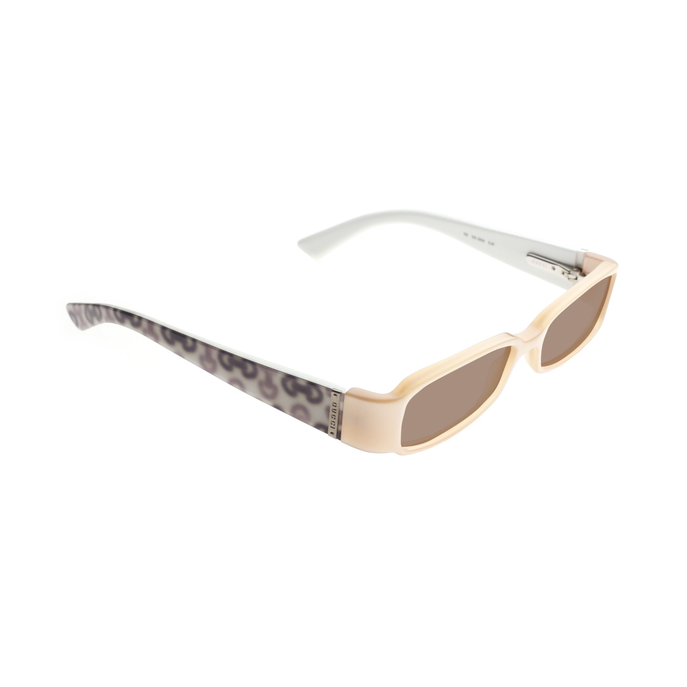 Gucci Gucci '00s Beige Monogram Horsebit Flat Sunglasses Brown Size ONE SIZE - 2 Thumbnail