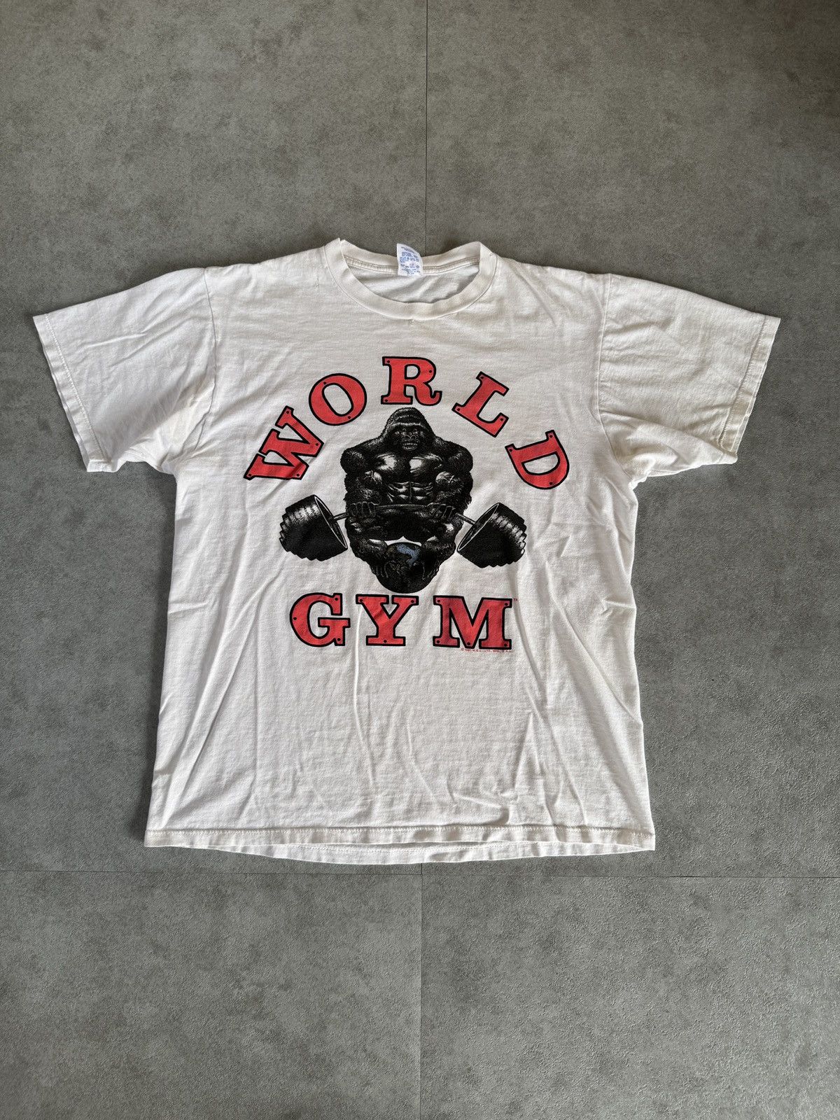 Other *RARE* VINTAGE 1991 80s 90s TEE WORLD GYM T-SHIRT GORILLA Size US L / EU 52-54 / 3 - 1 Thumbnail