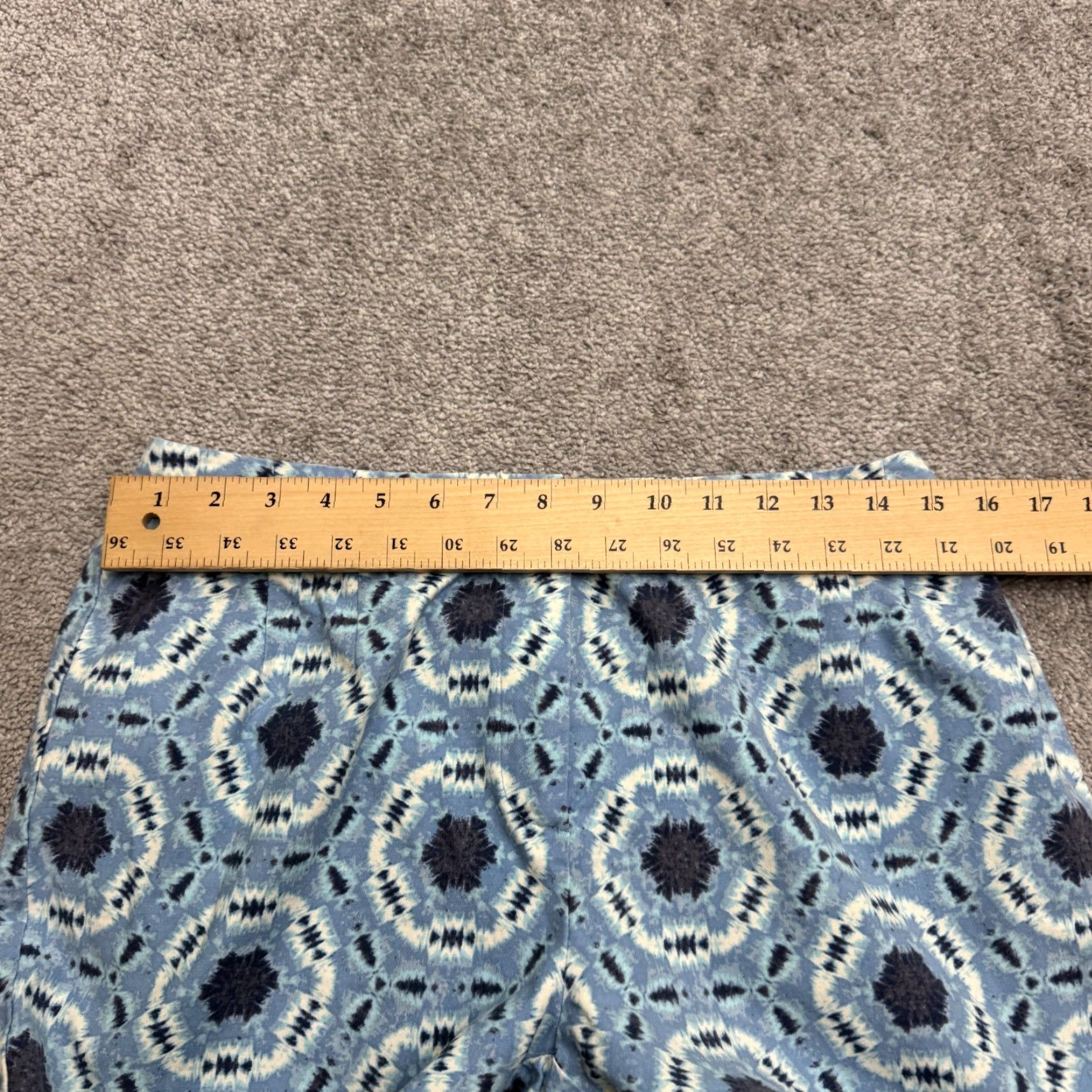 Talbots VINTAGE Talbots Y2K Tie Dye Capri Pants Womens 12WP High Rise Blue 90s Classic Size 30" / US 8 / IT 44 - 5 Thumbnail