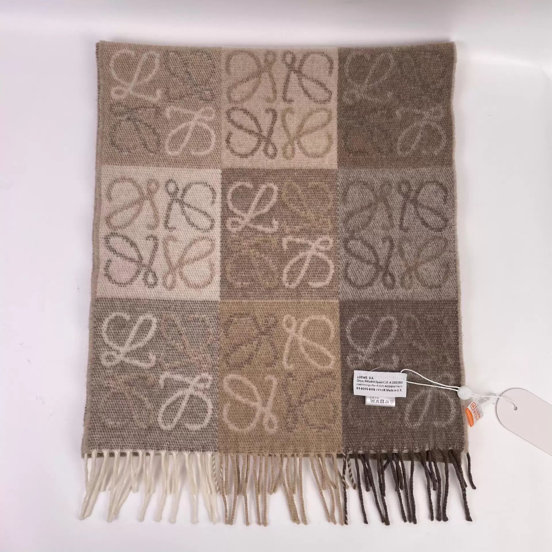 Loewe LOEWE cashmere scarf color blocked 180x40 Size ONE SIZE - 1 Thumbnail