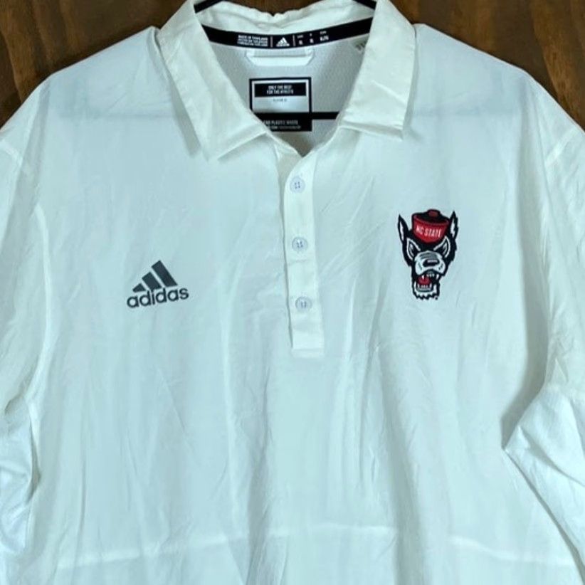 Adidas Adidas Mens Shirt White Polo Aeroready Tech Short Sleeve Athletic Stretch XL Polo Shirts Athletic Mens White Size US XL / EU 56 / 4 - 2 Thumbnail