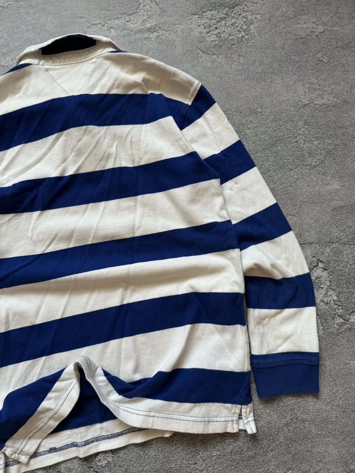 Tommy Hilfiger × Vintage Tommy Hilfiger S striped rugby 🏉 sweatshirt long sleeve polo Size US S / EU 44-46 / 1 - 15 Thumbnail