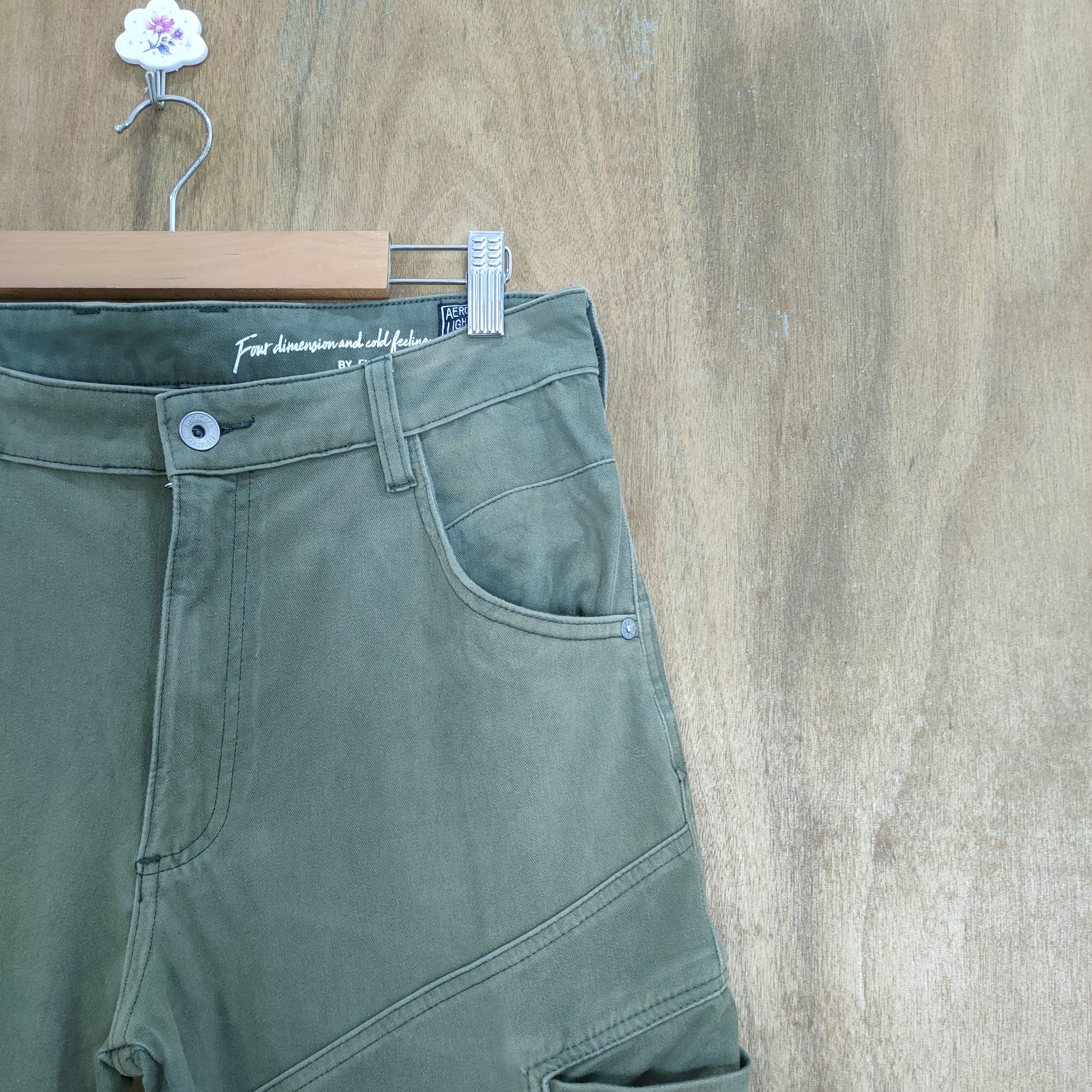 Japanese Brand FIELDCORE GREEN CARGO PANTS Size US 32 / EU 48 - 6 Thumbnail