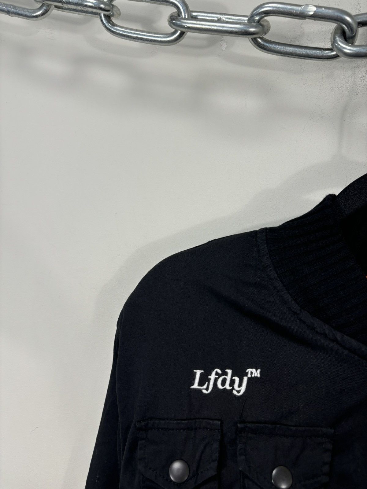 LFDY LFDY Men’s Y2K Multipocket Military Hype Black Bomber Jacket Size US S / EU 44-46 / 1 - 6 Thumbnail
