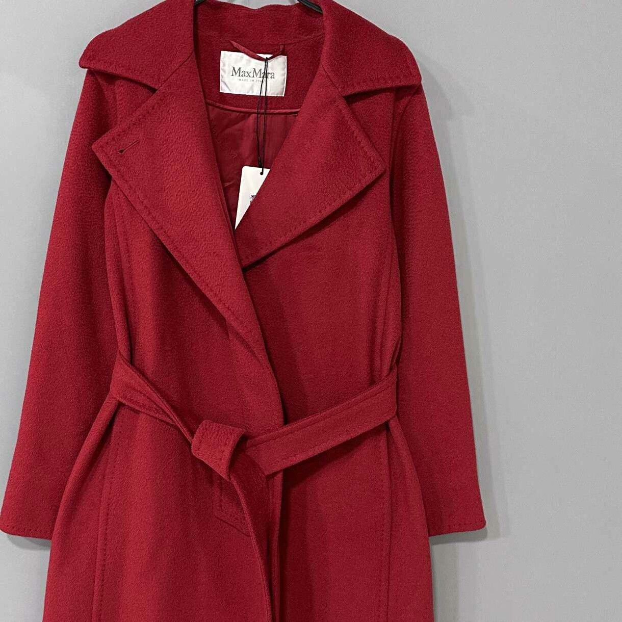Max Mara Max Mara Red Coat L Women Size L / US 10 / IT 46 - 1 Thumbnail