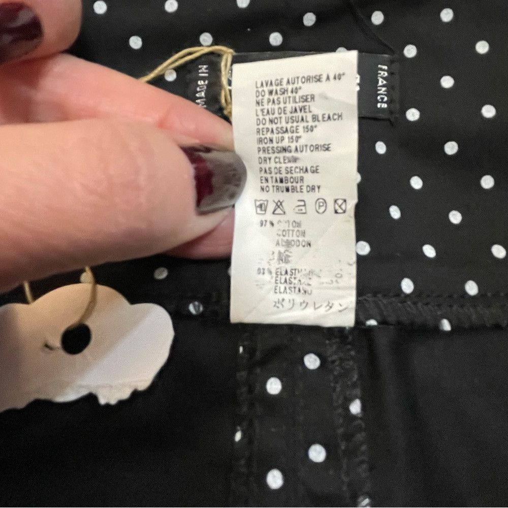 Other New Sinequanone Black Polka Dot Cotton Skirt Made in France Size 32" / US 10 / IT 46 - 8 Thumbnail