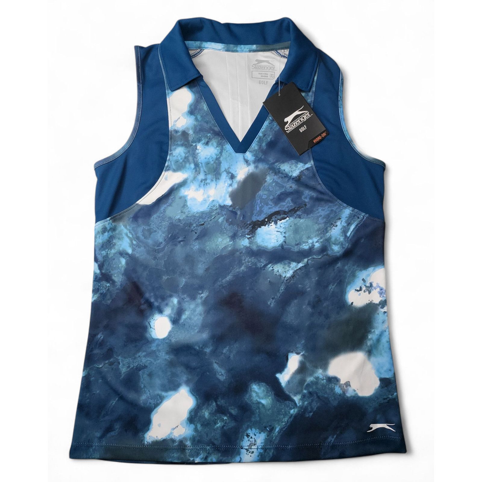 Other NWT Slazenger Women's Marble Sleeveless Golf Polo Blue XS Size XS / US 0-2 / IT 36-38 - 2 Thumbnail