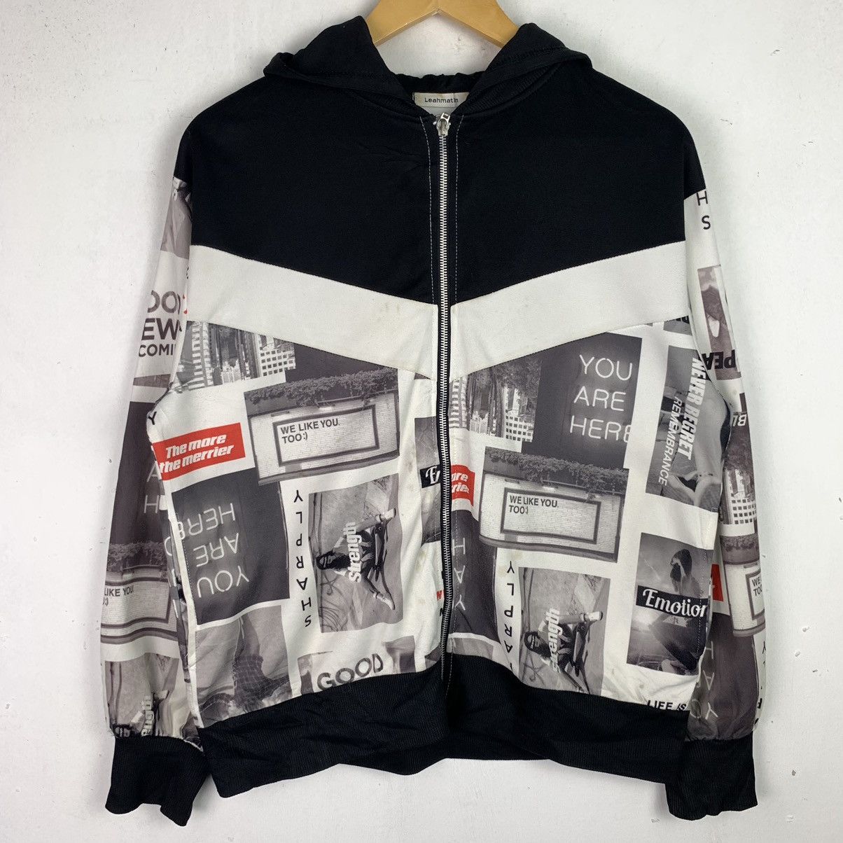 Designer × Vintage 🔥Rare 🔥 Leahmatin Fullprinted Hooded Jacket Size US L / EU 52-54 / 3 - 1 Thumbnail