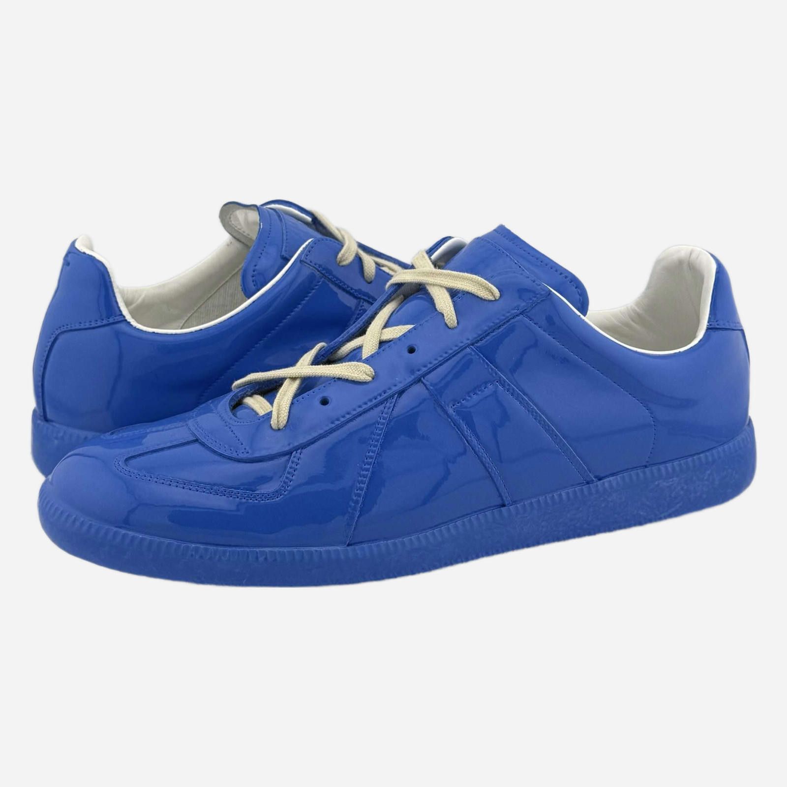 Maison Margiela Blue Patent Sneakers 46EU Like New No Box