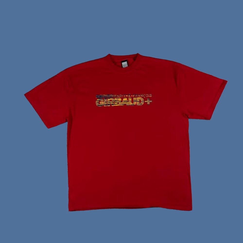 Vintage VINTAGE Marithe Francois Girbaud XXL Red Distressed Logo Tee Y2K Hip Hop Skate Shirt Mens Size US XXL / EU 58 / 5 - 1 Thumbnail