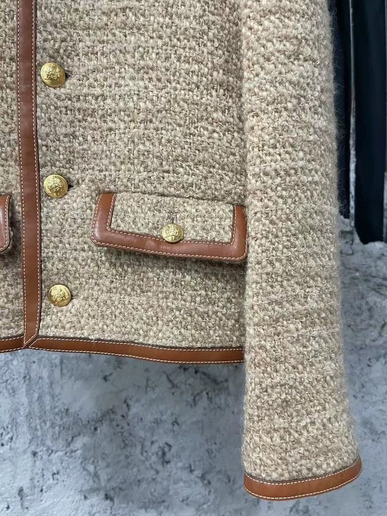 Celine Celine Tweed Jacket with Golden Buttons Size US M / EU 48-50 / 2 - 5 Thumbnail