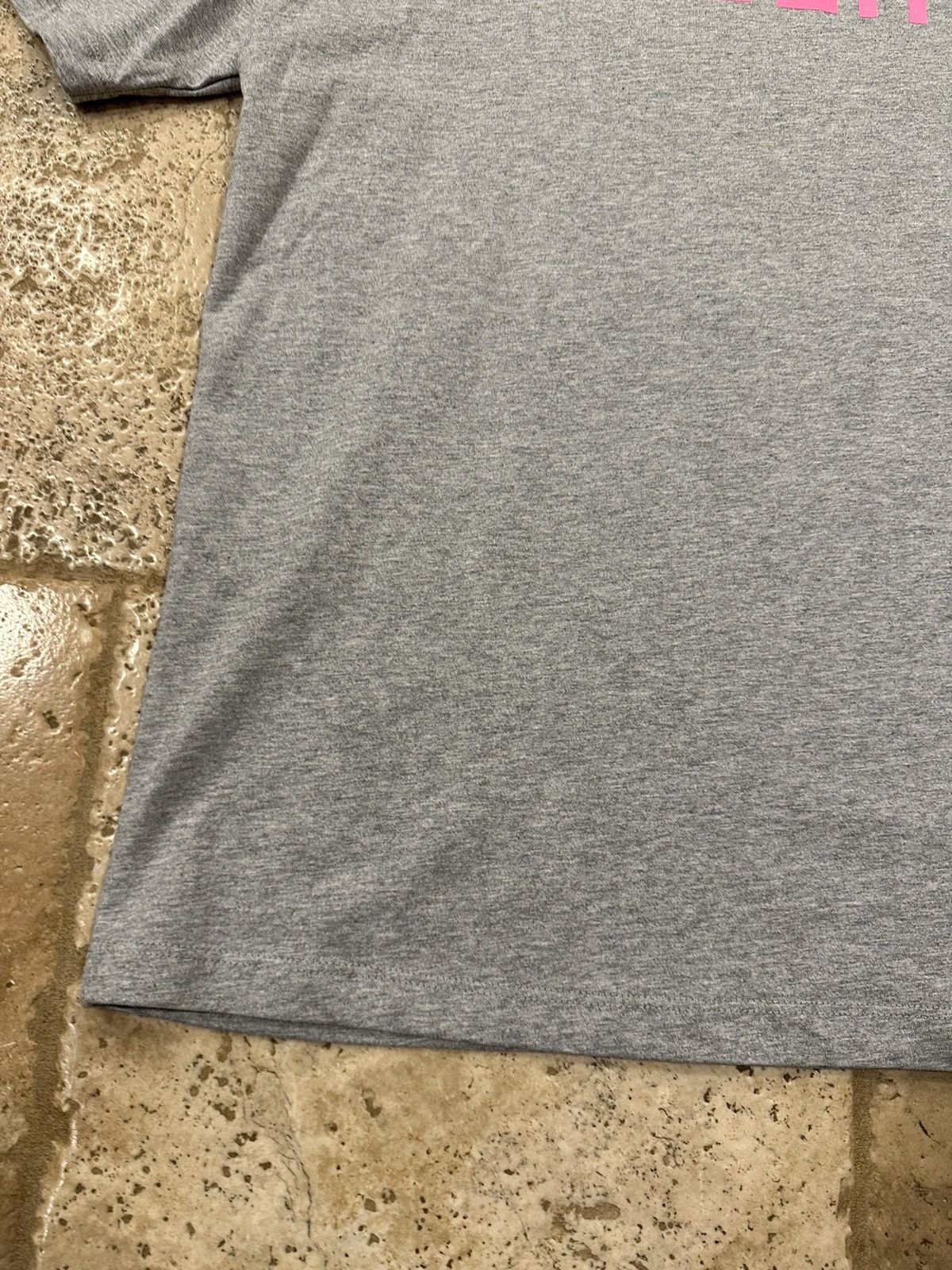 Celine × Hedi Slimane Celine Gradient Logo Print Grey Melange Loose T-Shirt Size US L / EU 52-54 / 3 - 4 Thumbnail
