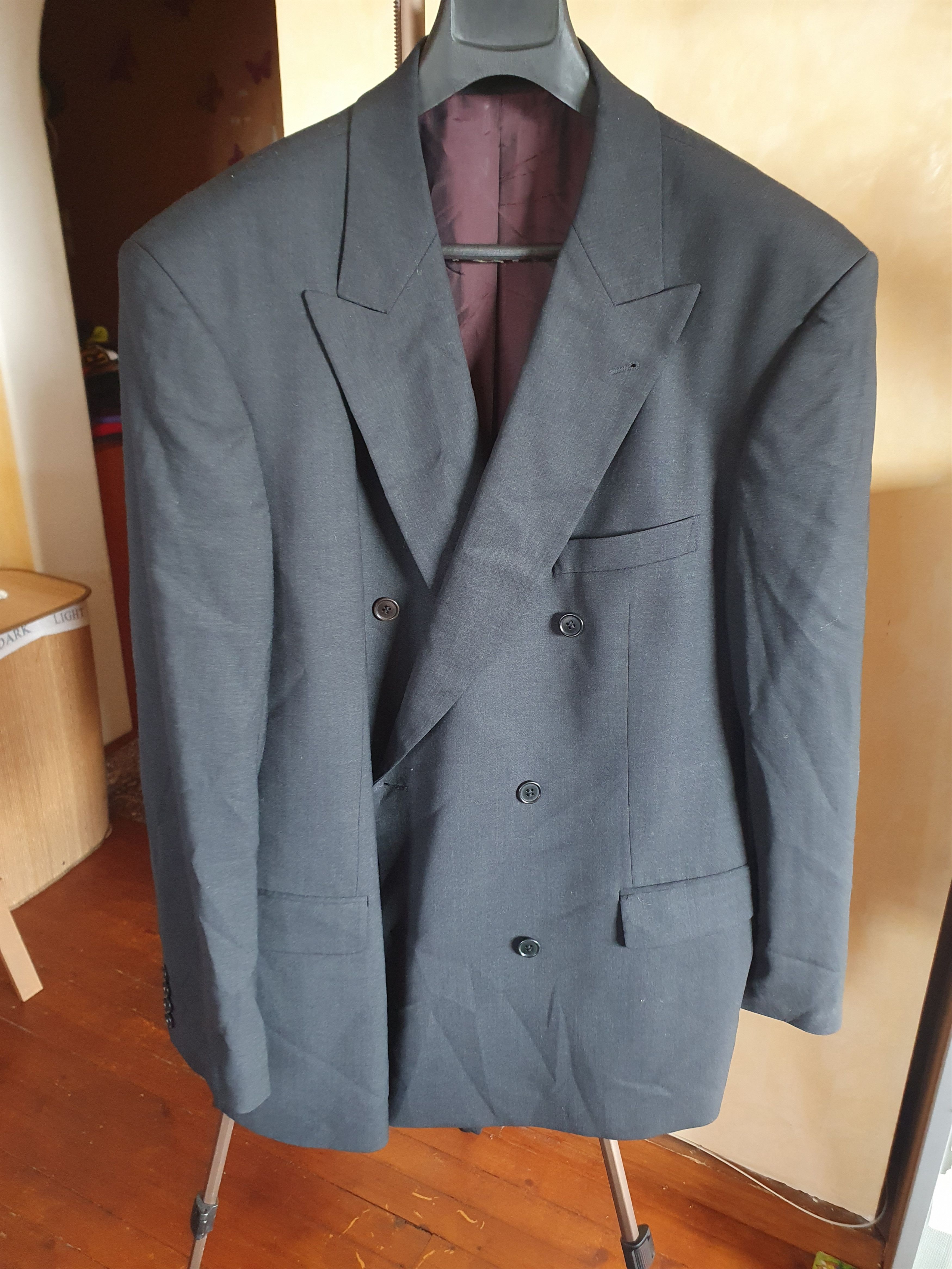 Ermenegildo Zegna × Vintage Ermenegildo Zegna Vintage Blazer Double breasted Italy 58 Size 54L - 7 Thumbnail