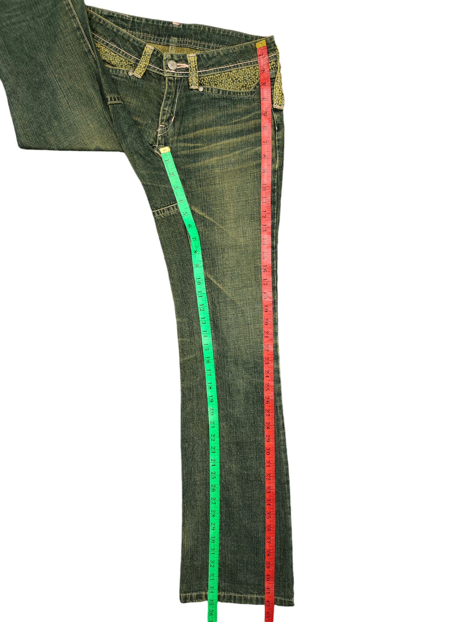 If Six Was Nine Flare Jeans Kyoto Homay Clawmark Faded Low Rise Bootcut Y2k Size US 28 / EU 44 - 12 Thumbnail