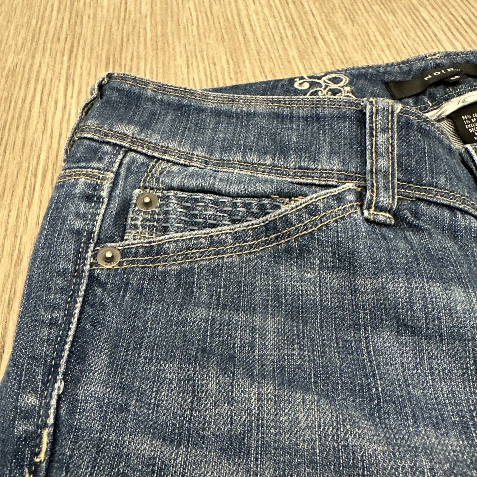 Nordstrom Vintage Y2K Flare Jeans- Embroidery + Low-raise Size 6 S Size 28" / US 6 / IT 42 - 5 Thumbnail
