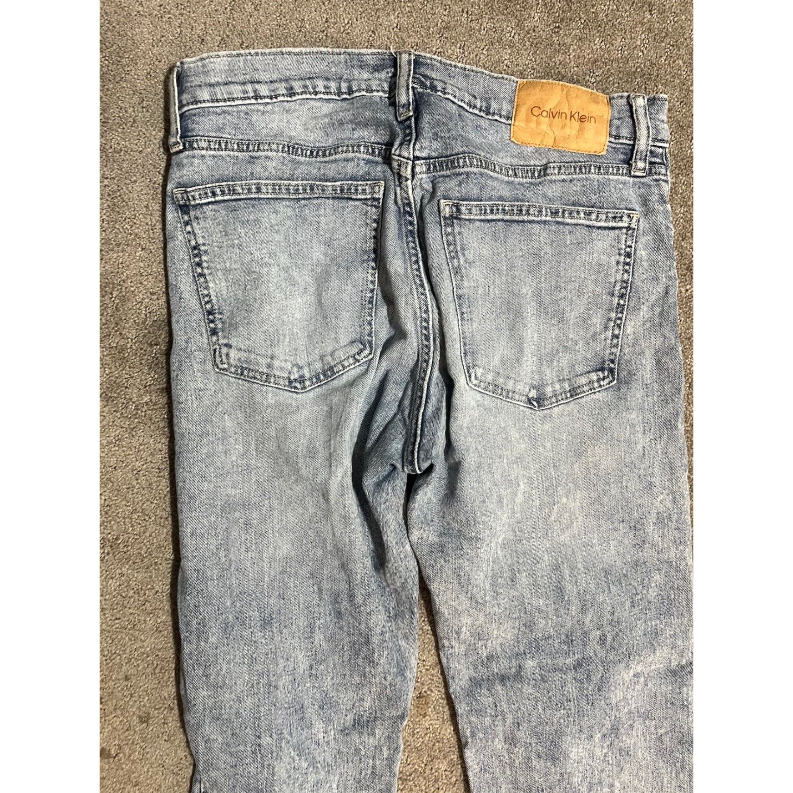 Calvin Klein Calvin Klein Jeans Straight Denim Blue Regular Men 32x24 Inseam 24 Hemmed Stretch 5-Pocket Mid Rise 32x24 Sz 32 Blue Jeans Size US 32 / EU 48 - 2 Thumbnail