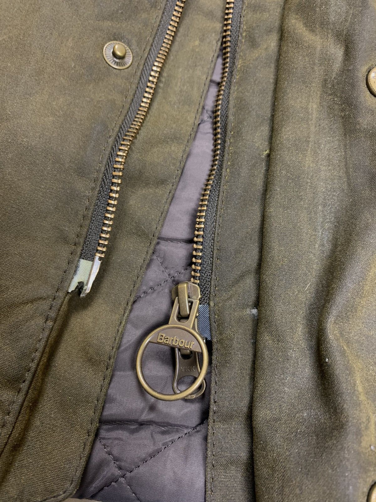 Barbour Barbour Leeward Waxed Cotton Jacket Olive Size L Size US L / EU 52-54 / 3 - 5 Thumbnail