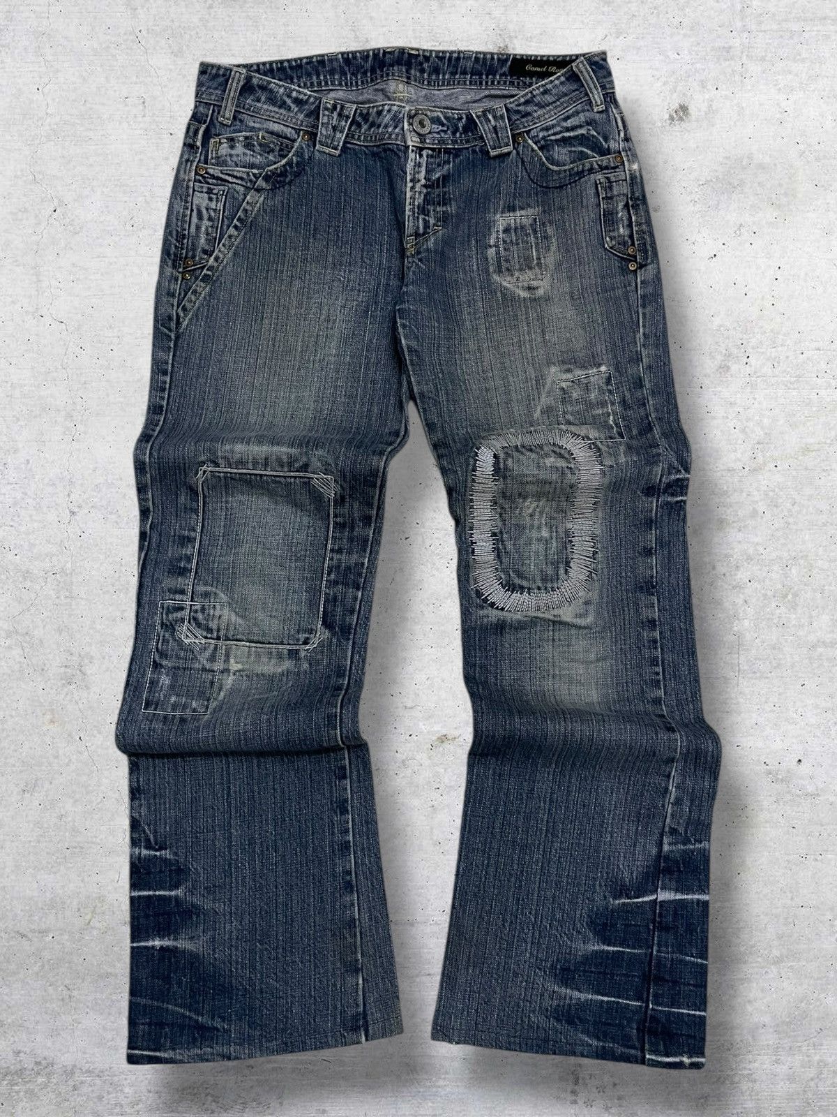 Hysteric Glamour CAMEL ROAD 90S OG JAPAN DESIGNER PATCHWORK DISTRESSED DENIM Size US 31 - 1 Thumbnail