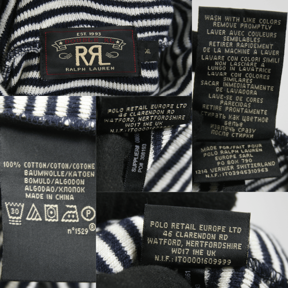 RRL Ralph Lauren Double Ralph Lauren Fisherman Striped Turtleneck Size US XL / EU 56 / 4 - 8 Thumbnail
