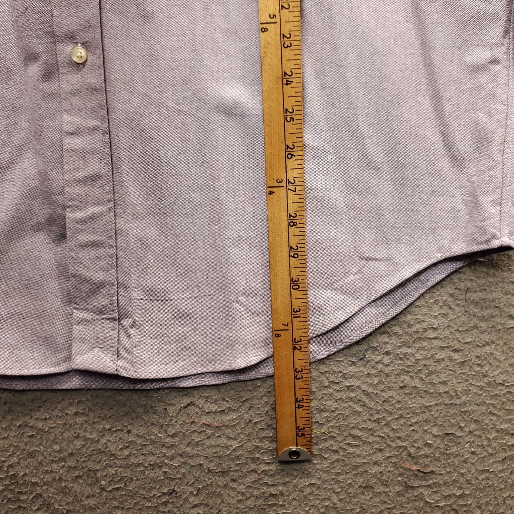 Ralph Lauren Ralph Lauren Dress Shirt Mens 16.5 Purple Cotton Oxford Long Sleeve Button Down Shirt Size 46R - 6 Thumbnail
