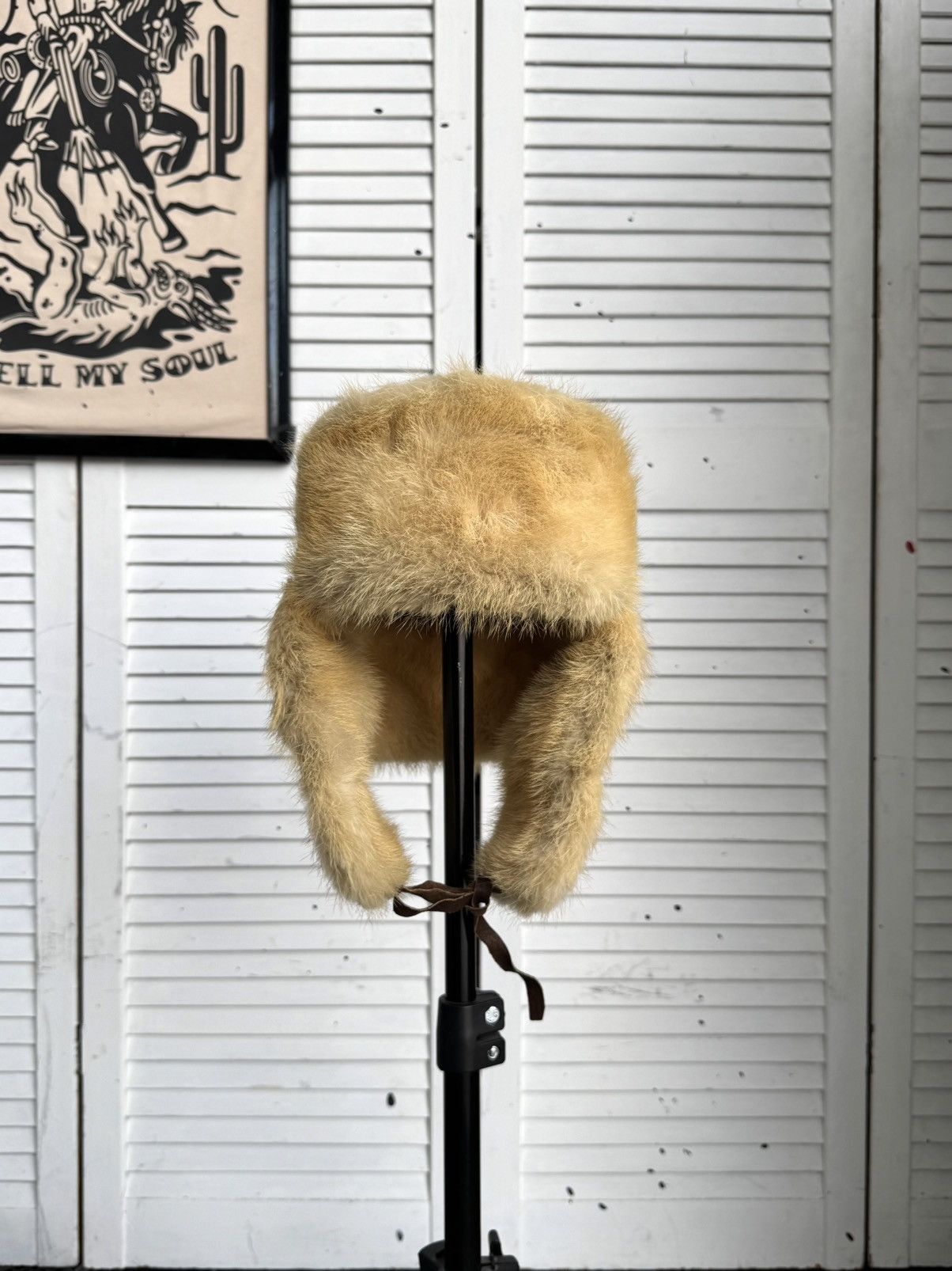 Vintage Vintage 1970s Suede & Fur Ushanka Trapper Hat Brown Size ONE SIZE - 3 Thumbnail