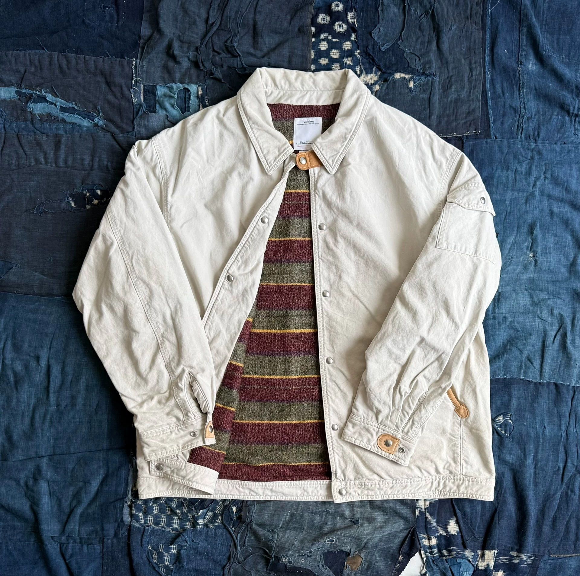 Visvim VISVIM 23AW Willis Blouson Patchwork Leather Jacket IVORY 4 Size US XL / EU 56 / 4 - 2 Thumbnail