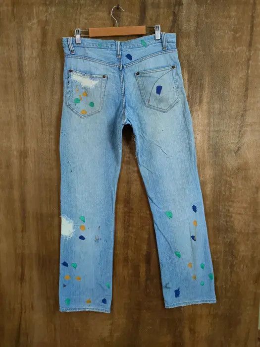 Japanese Brand Exhibitionist Japan distressed sashiko denim #46-754DLL Size US 30 / EU 46 - 12 Thumbnail