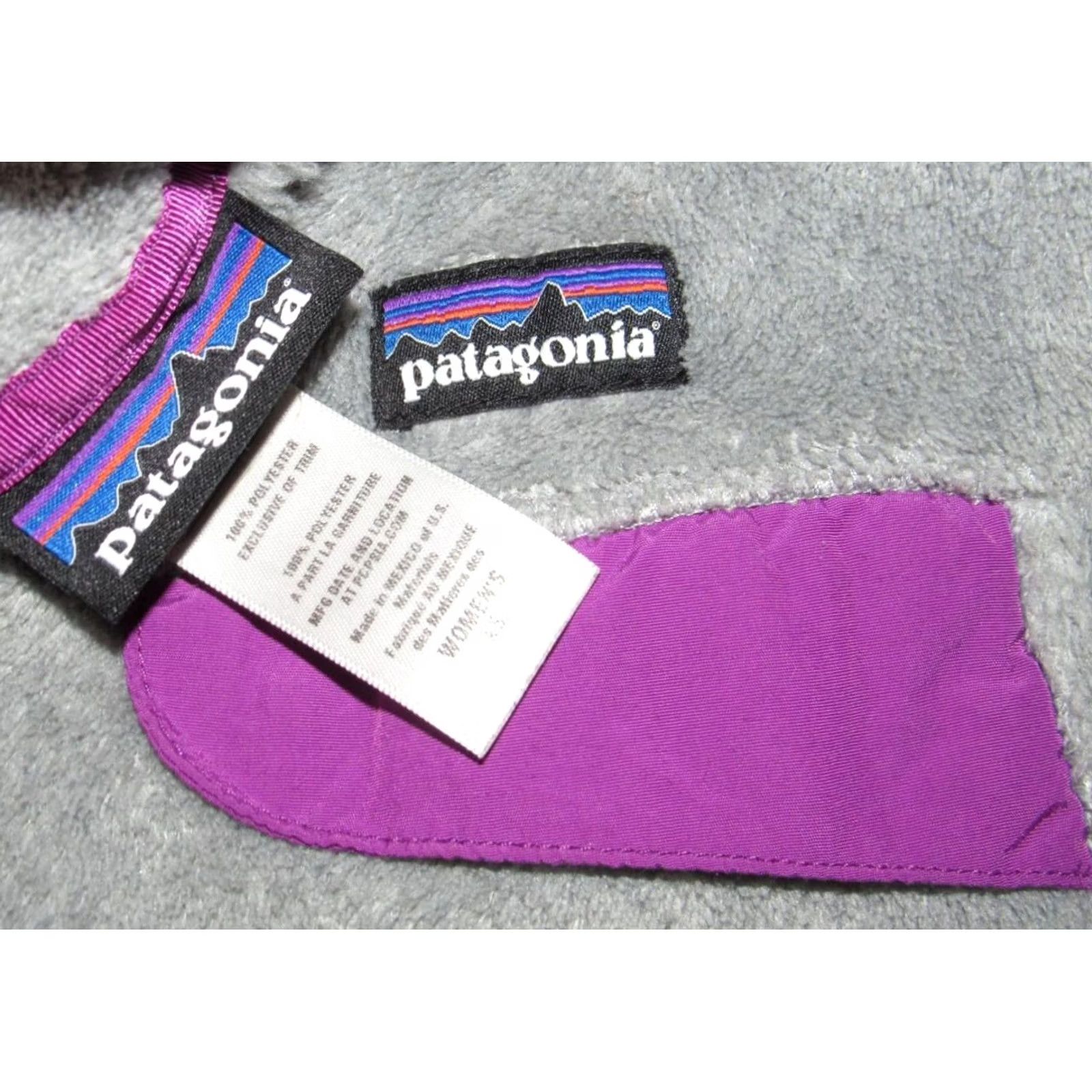 Patagonia PATAGONIA Grey Purple Snap T Re Tool Fleece Jacket XS Women's XS Gray Purple Fleece Jacket Size XS / US 0-2 / IT 36-38 - 3 Thumbnail