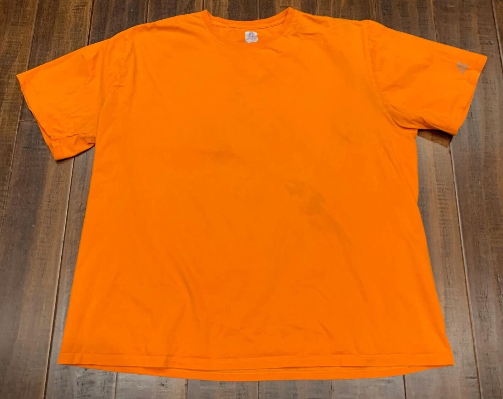 Russell Athletic Men's Russell brand 3XL Orange 100% Cotton T-Shirt Size US XXL / EU 58 / 5 - 1 Thumbnail