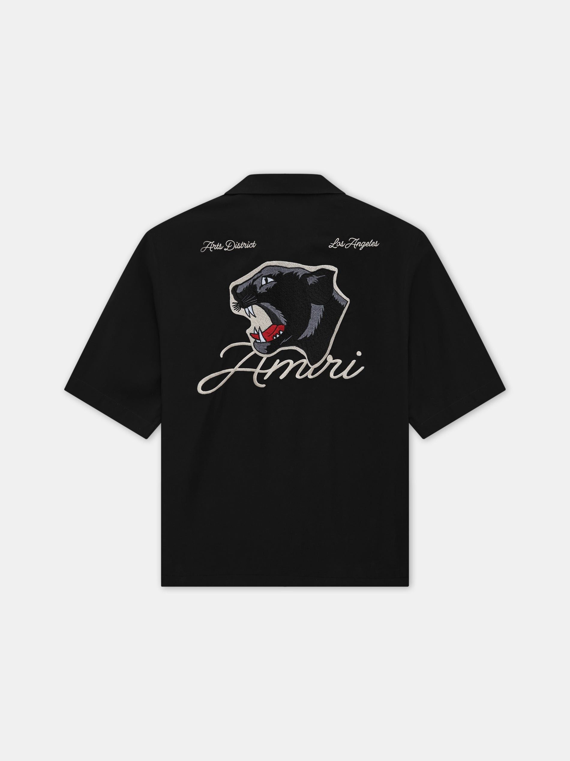 Amiri o1s1wg110326 Panther Bowling Shirt in Black Size US XL / EU 56 / 4 - 2 Thumbnail