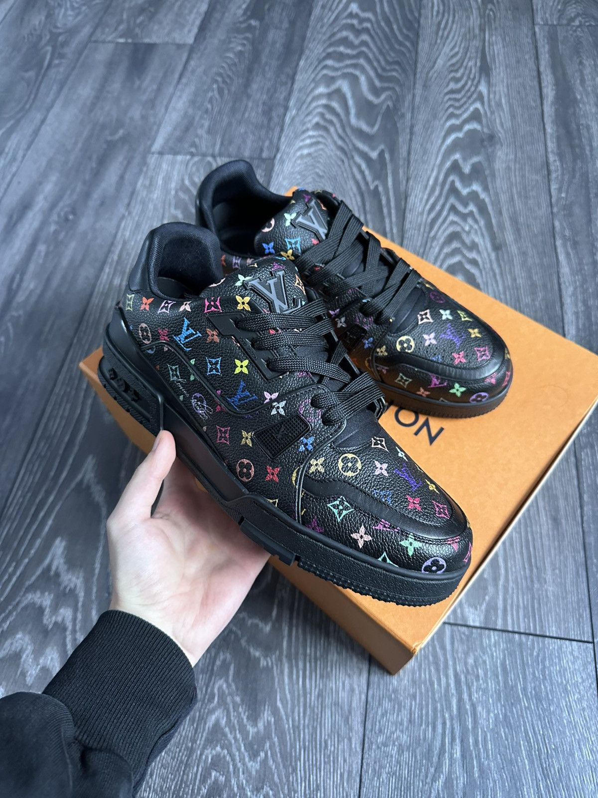 Louis Vuitton louis vuitton x takashi murakami black monogram trainers Size US 8 / EU 41 - 1 Thumbnail