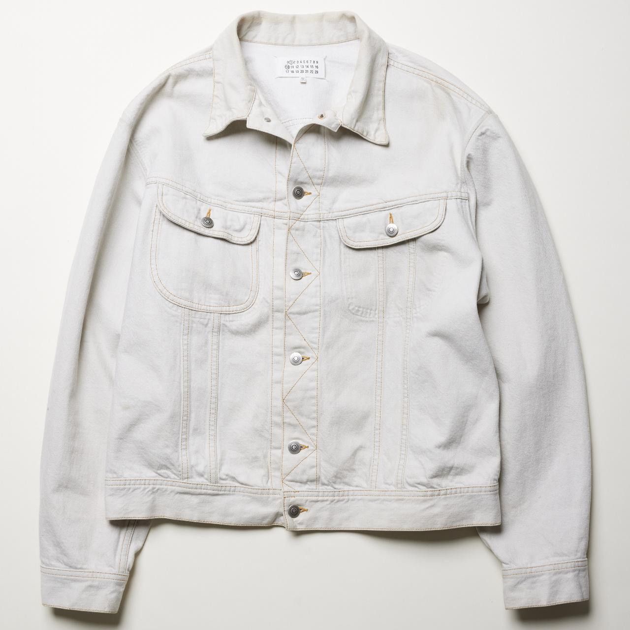 Maison Margiela Maison Margiela MM6 White Denim Jacket Size US L / EU 52-54 / 3 - 1 Thumbnail