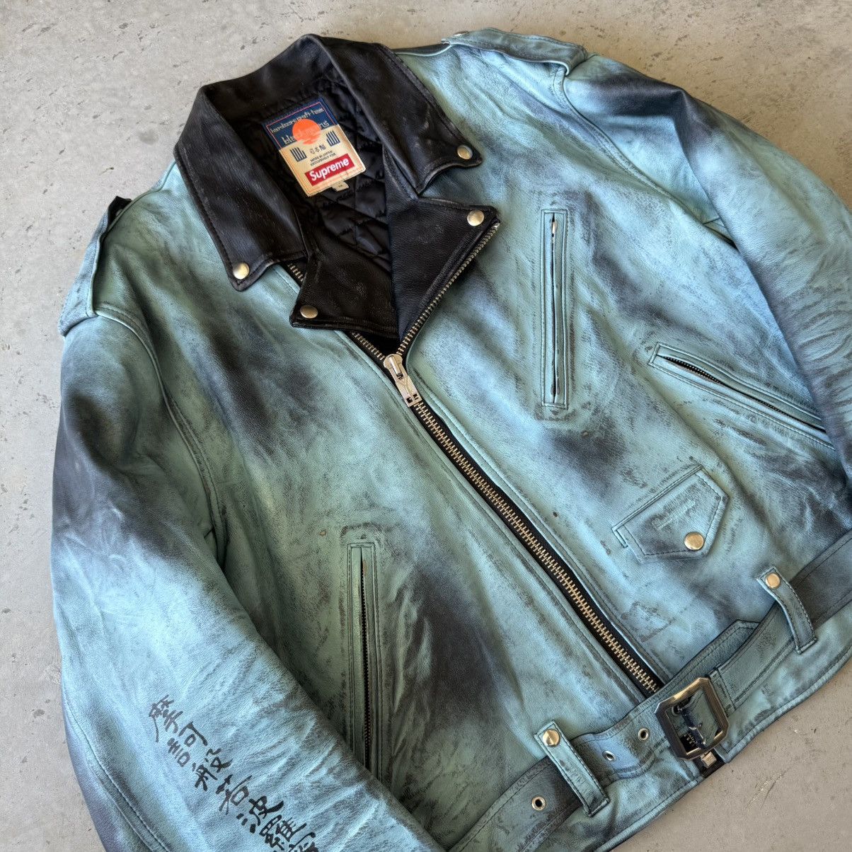 Blackmeans × Supreme Supreme x Blackmeans Painted Leather Jacket Size US M / EU 48-50 / 2 - 3 Thumbnail