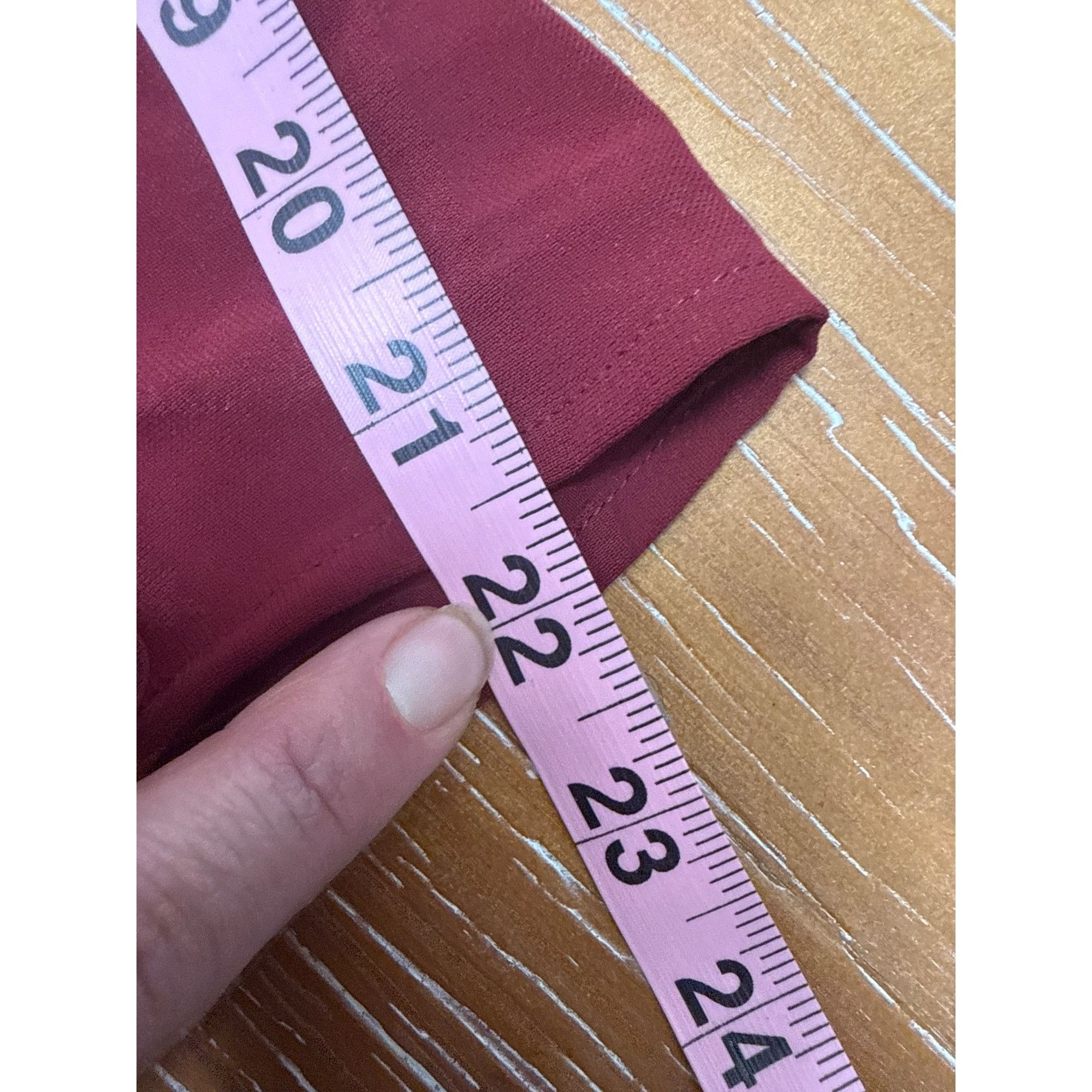 Other Women's Burgundy Blouse With Roll-Up Sleeves & Buttoned Fron Size XL / US 12-14 / IT 48-50 - 14 Thumbnail