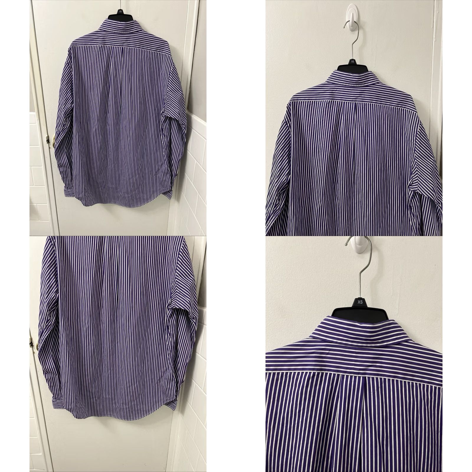 Ralph Lauren VINTAGE Ralph Lauren Shirt Mens L Purple White Striped Oxford Classic Button-Down Size US L / EU 52-54 / 3 - 8 Thumbnail