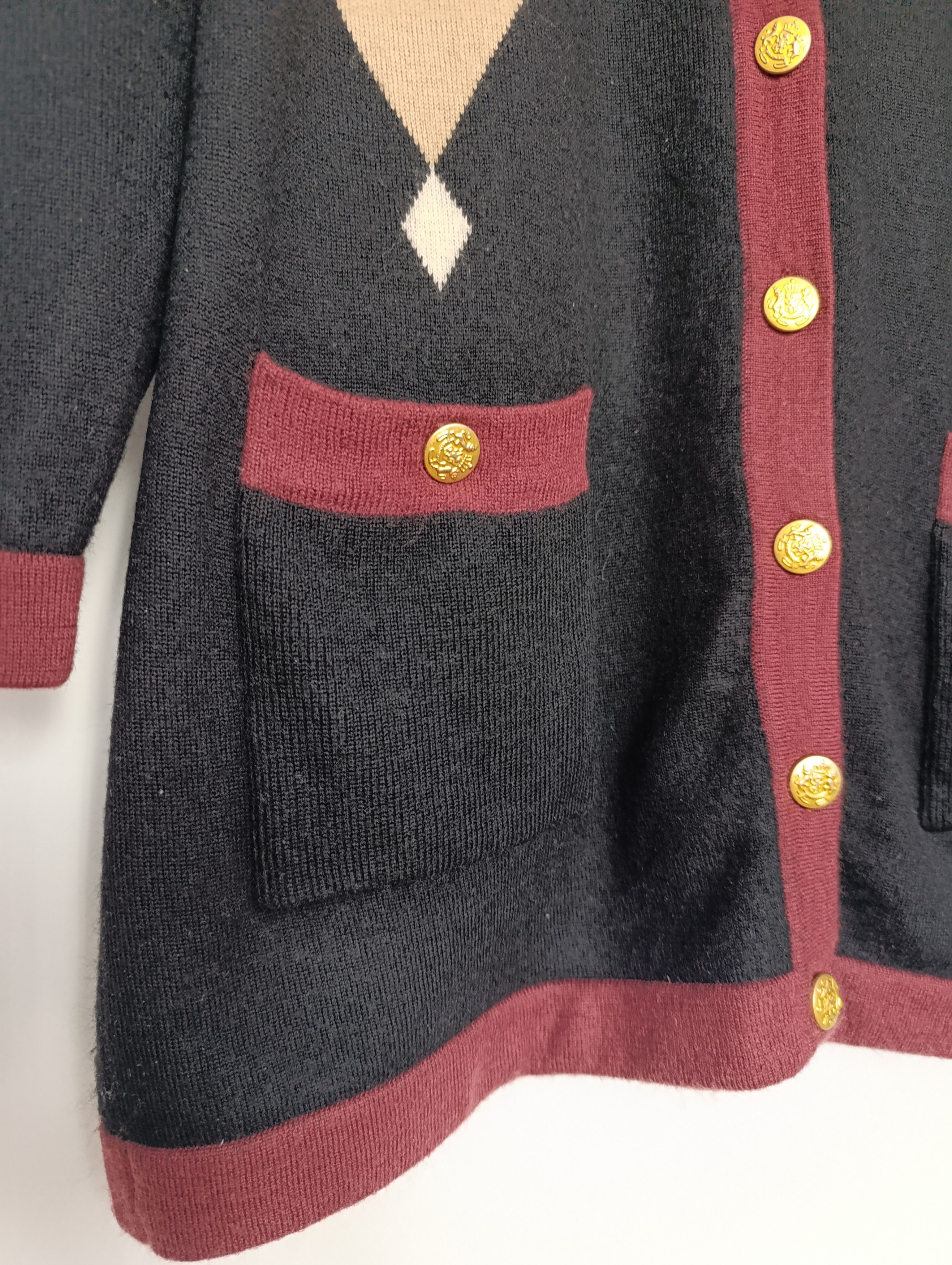 Other Long black cardigan vintage Emreco wool Size XL / US 12-14 / IT 48-50 - 5 Thumbnail