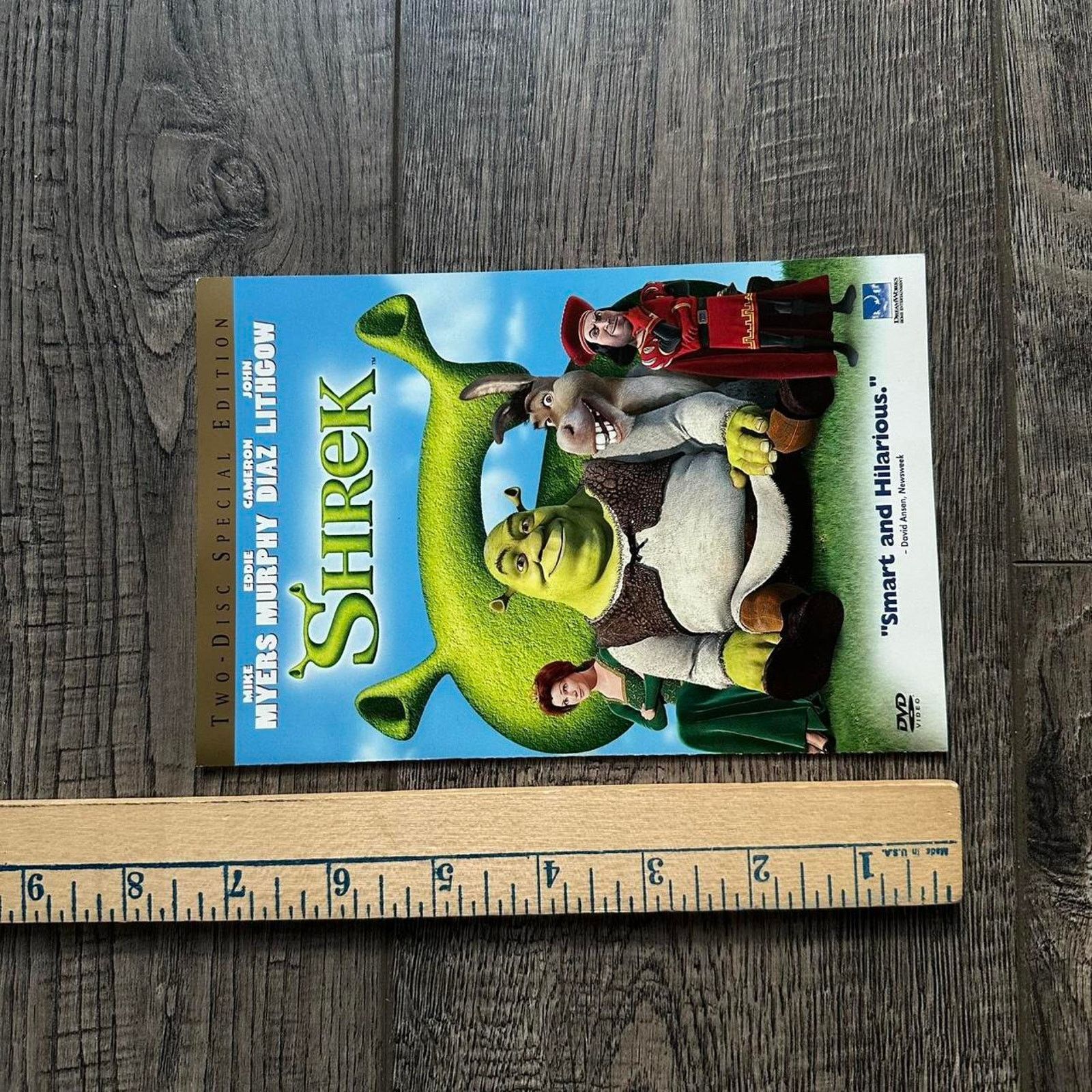 Vintage Rare Vintage 2001 SHREK Dreamworks Movie Promo DVD Poster Size ONE SIZE - 4 Thumbnail